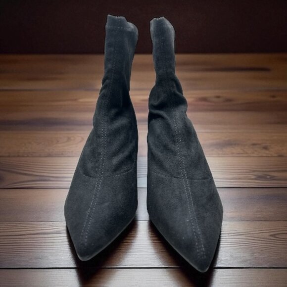 Lulus Women's Black Aeryn Suede Pointed-Toe Mid-Calf Boots Size 8.5 (NEW IN BOX) - Picture 5 of 9